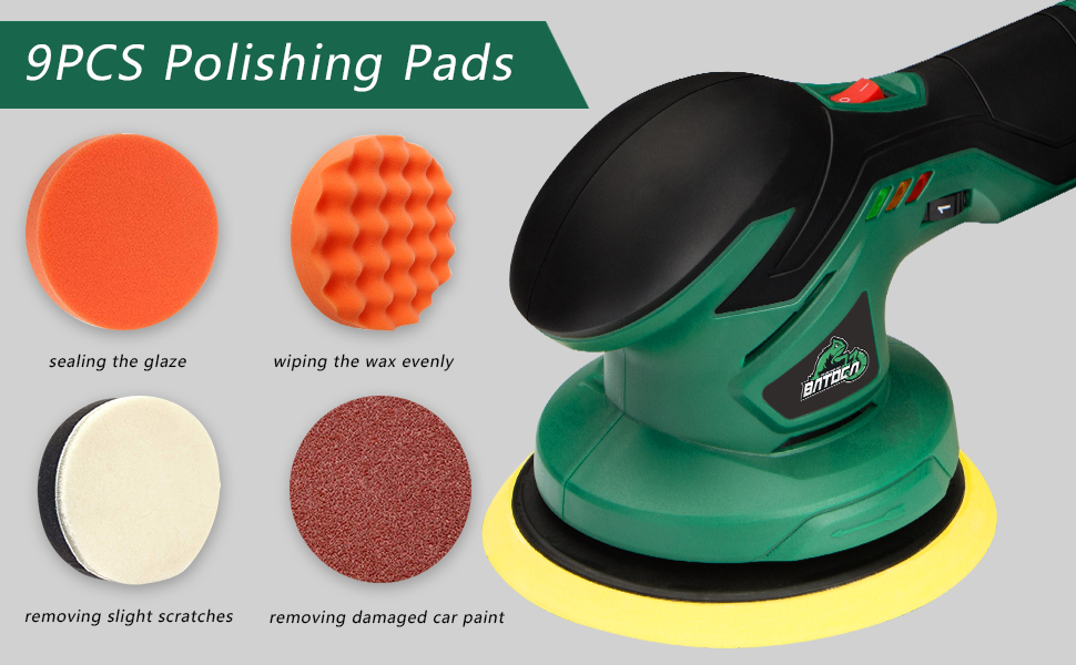 BATOCA Cordless Orbital Car Polisher Buffer Dual Action Portable