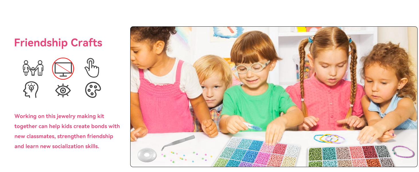 glass beads making bracelet kit bracelets friendship jewelry letter seed small bead number pony