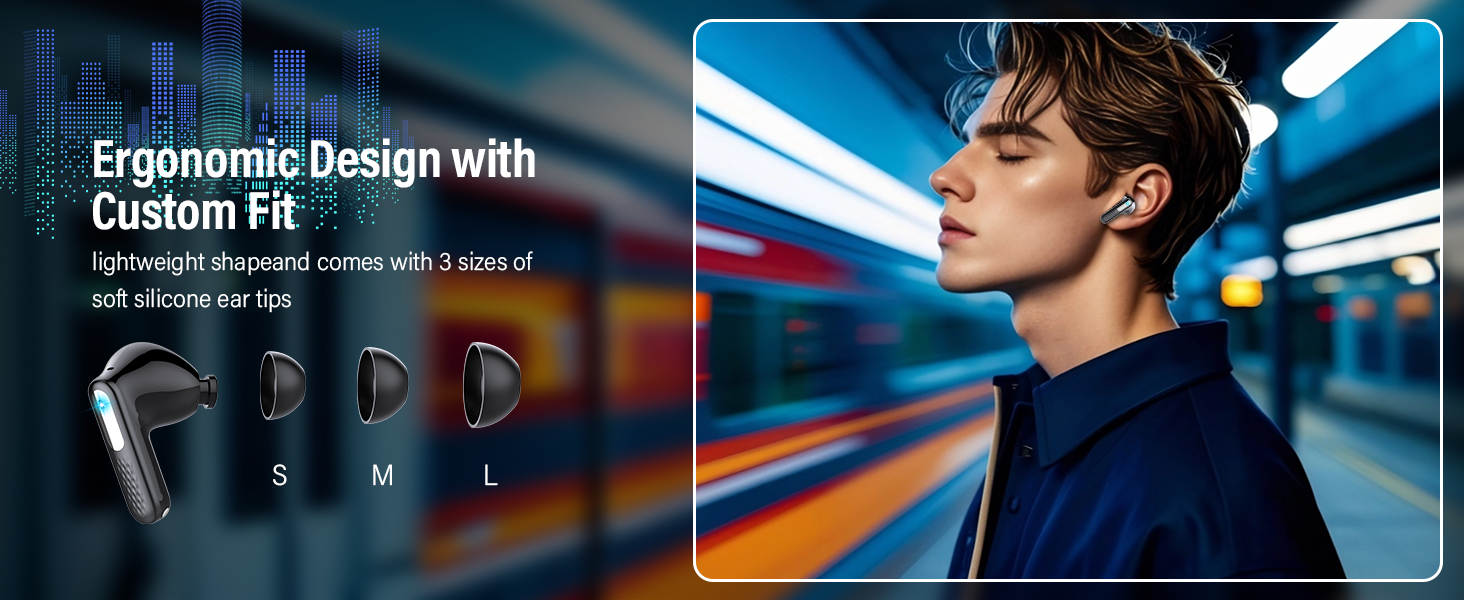 Text reads 'Experience Design with Endless Lo'. Person in profile against blurred blue subway or tunnel background with motion streaks.