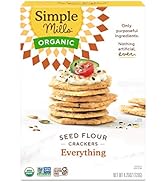Simple Mills Organic Seed Crackers, Everything - Gluten Free, Vegan, Healthy Snacks, Paleo Friend...
