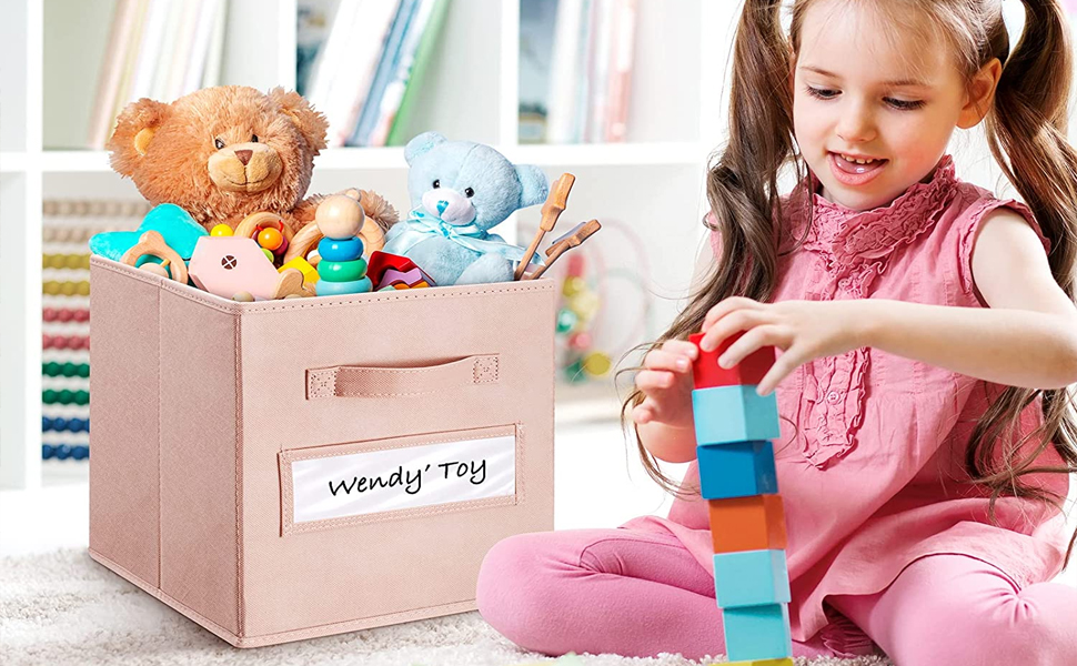 artsdi 13x13 Inch Cube Storage Bins(Set of 8)Basket Bins