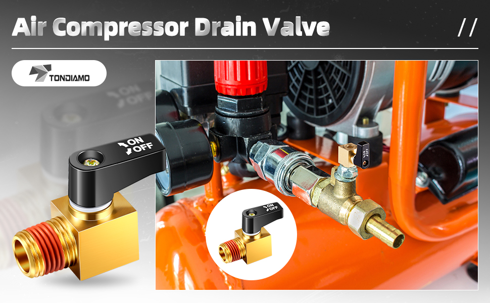 Air Compressor Valve ,Ball Type Drain Valve Brass Mini Ball Valve, 1/4