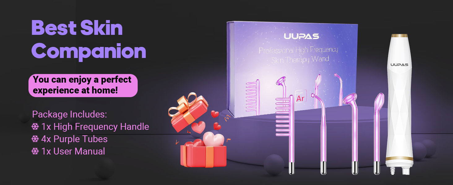 High Frequency Facial Wand UUPAS 4 in 1 Violet High Frequency Facial
