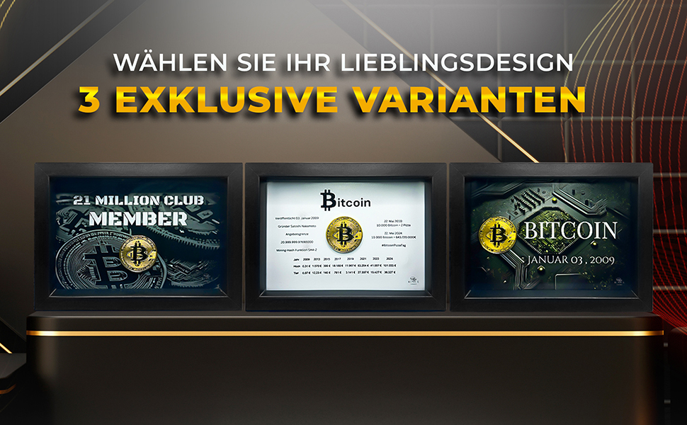 Bitcoin Bilderrahmen 3 Varianten