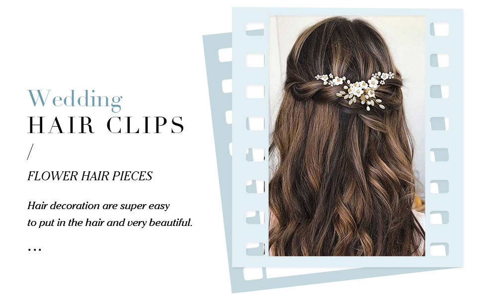 flower hair pins for bride