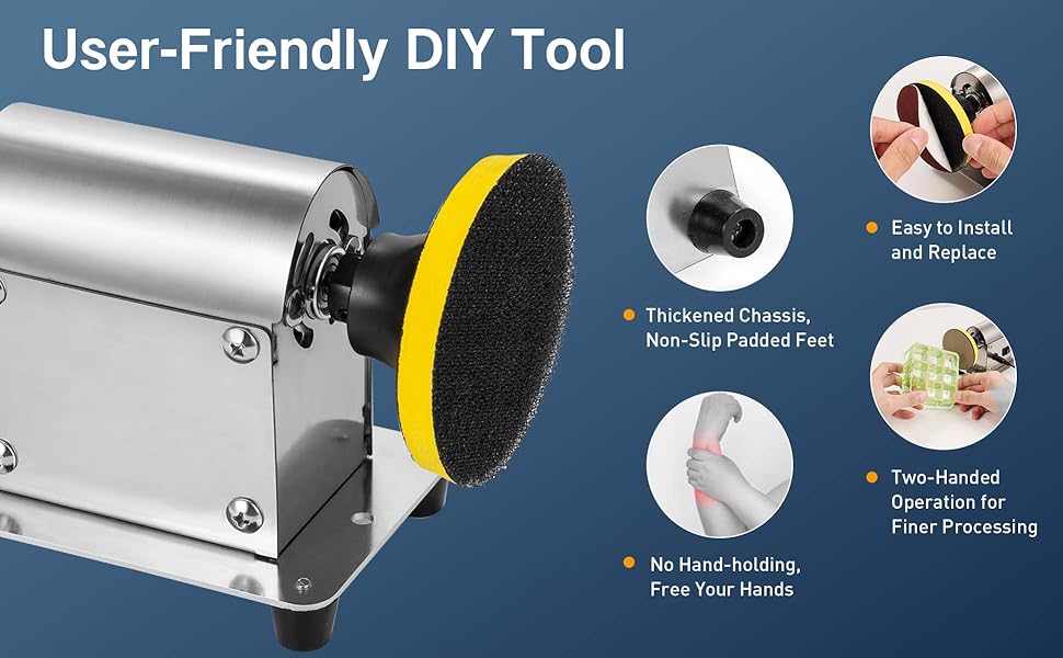 Winartton Electric Resin Polishing Machine, Resin Sanding and Polishing Kit Sander