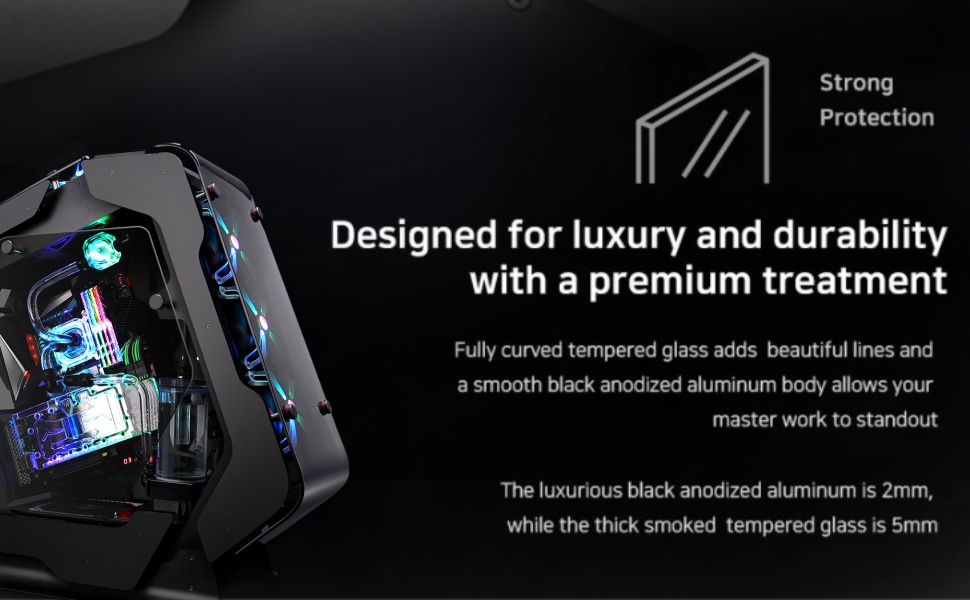 Zalman ZMachine 500 Premium EATX Midi Tower PC Gehäuse Airflow Showcase, schwarz Amazon.de