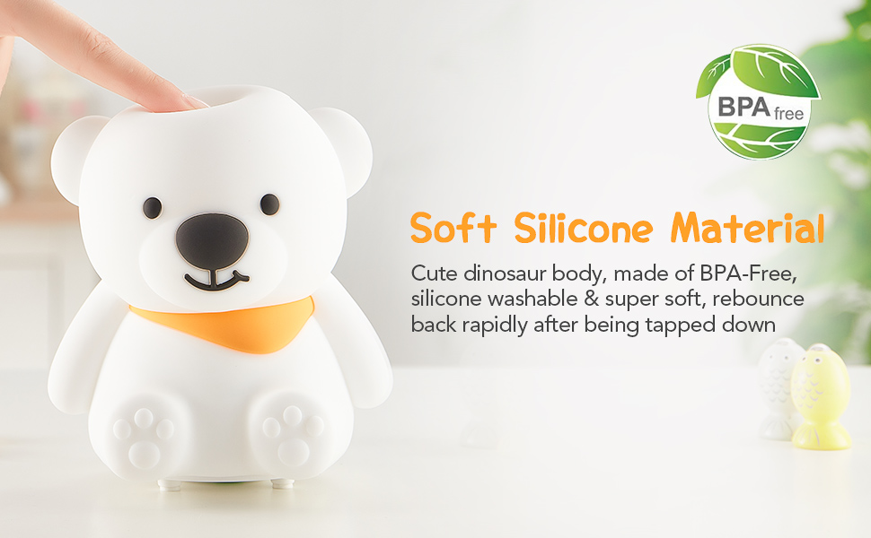 night light for kids night light kids teddy bear gifts kawaii room decor baby night light silicone