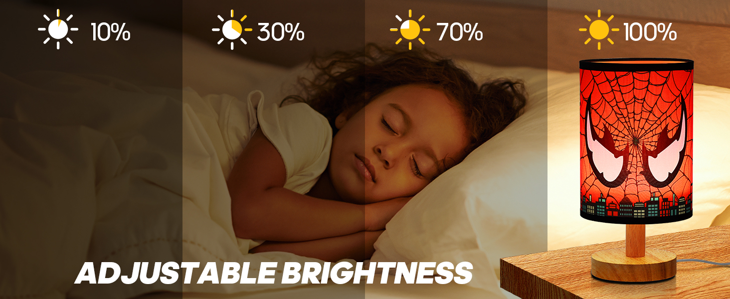 Spider Table Lamp for Kids Man,Boys Birthday Gifts for 4 5 6 7 8 9 10