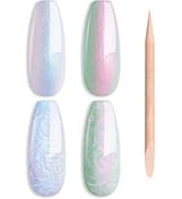 Shining She UV Nagellack Pearl Effect,5 Farben Meerjungfrau Pearl Rosa Weiß Grün Gel Nagellack Se...