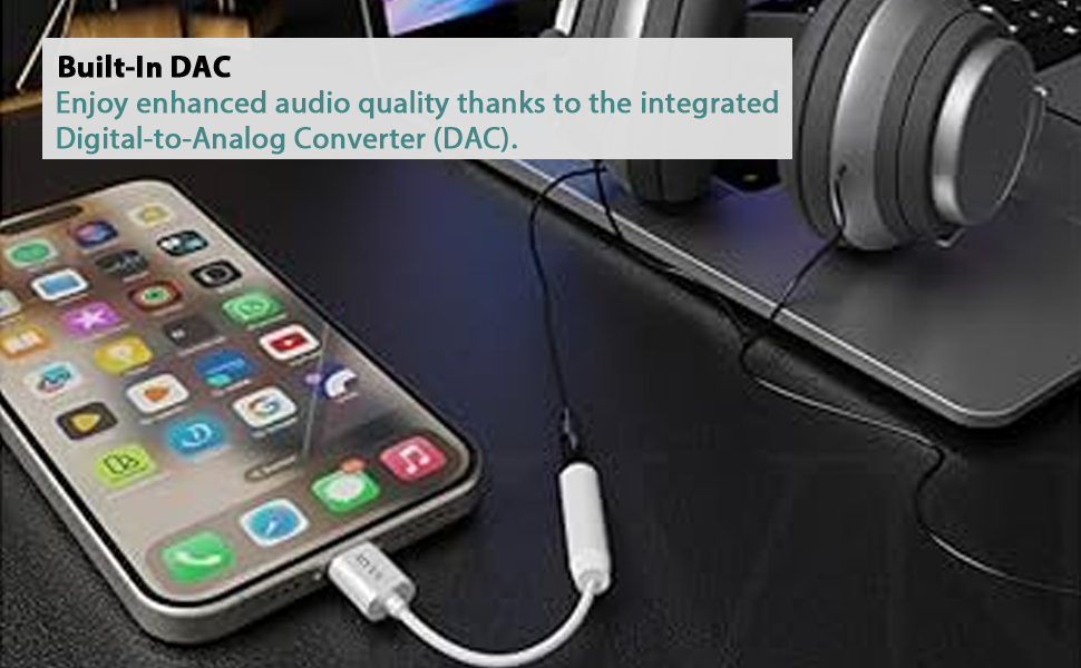SPN-LO4C5-MYVN Type C to 3.5 mm Audio Jack Connector with DAC Headphone Converter Adapter