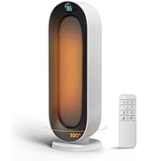 DUOMIY Space Heater for Indoor Use, 1500W Electric Heaters with 100ยฐ Oscillation, 1-12H Timer, Re...