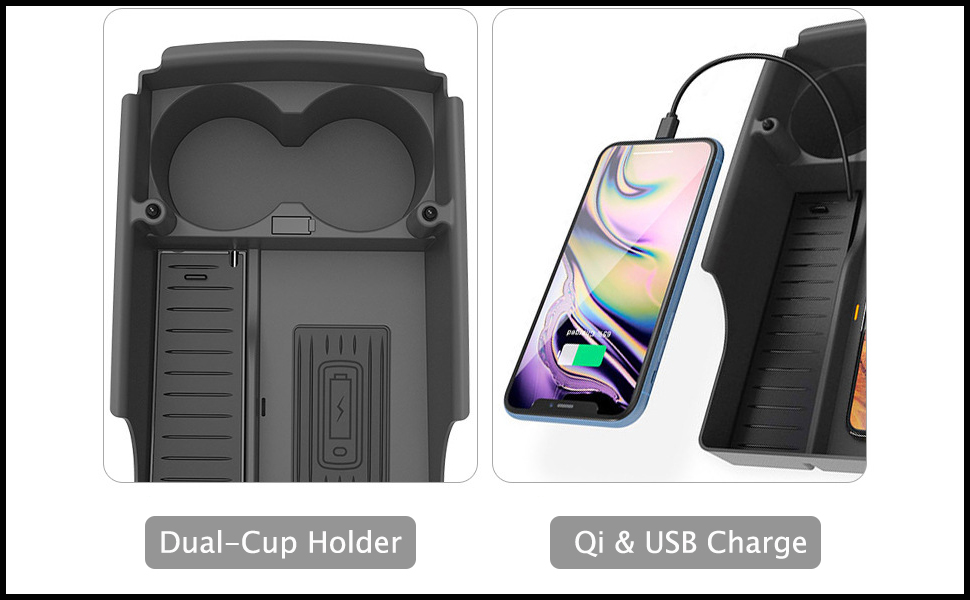 Auto Qi Wireless Car Charger for 20172021 Tesla Model S