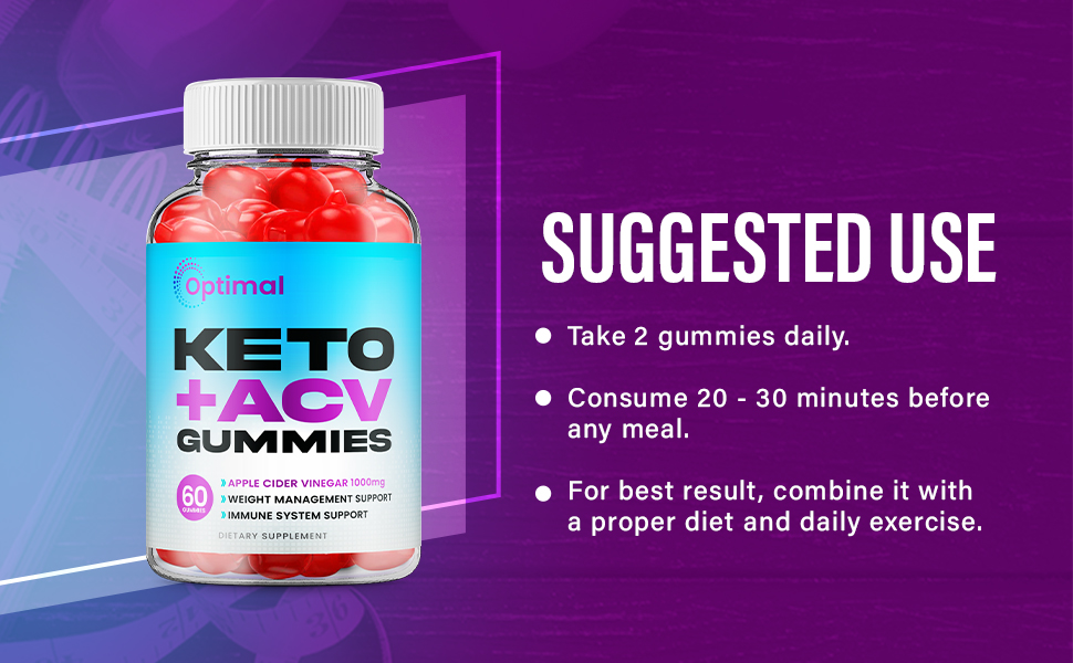 Optimal Keto acv gummies apple cider vinegar ketones ketogenic dietary formula 60ct 500mg 525mg