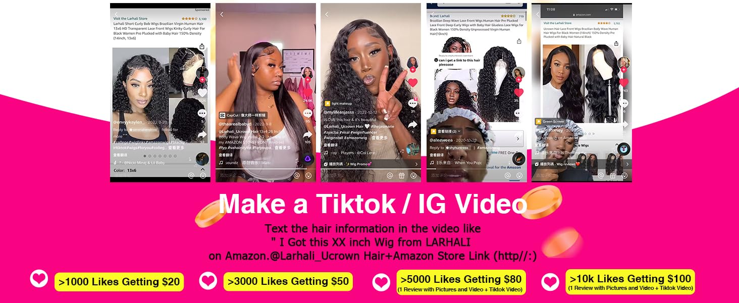 Larhali hair body wave wigs