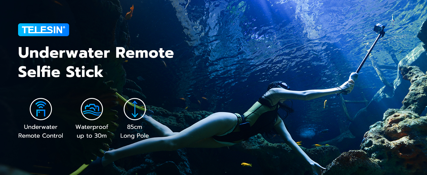 underwater selfie stick gopro