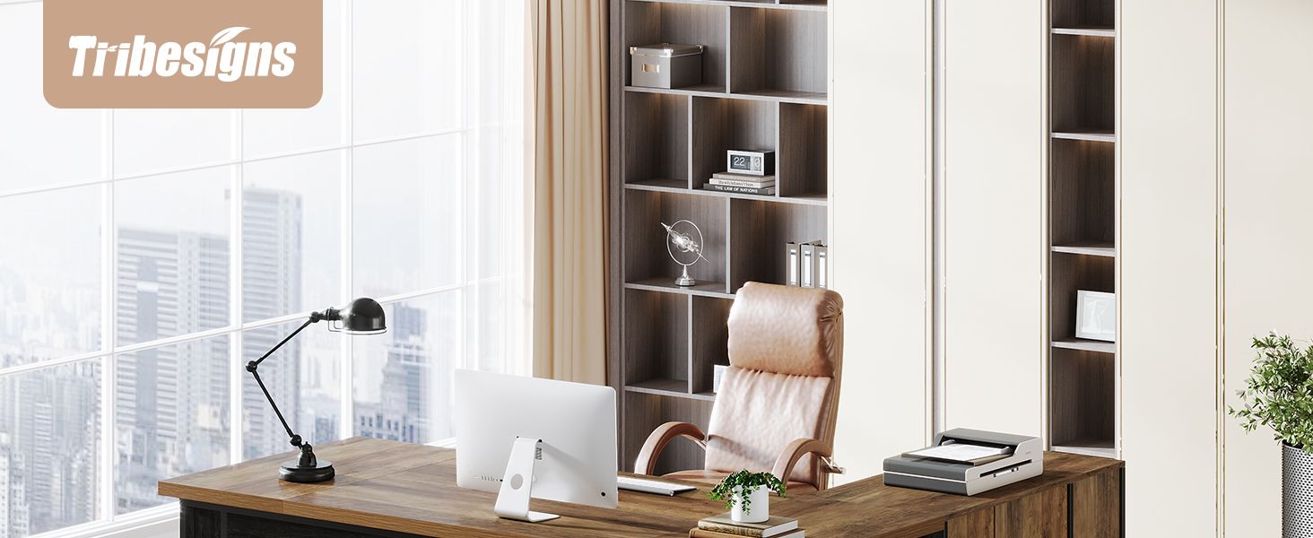 Tribesigns 70.86&#34; Executive Desk with Mobile File Cabinet