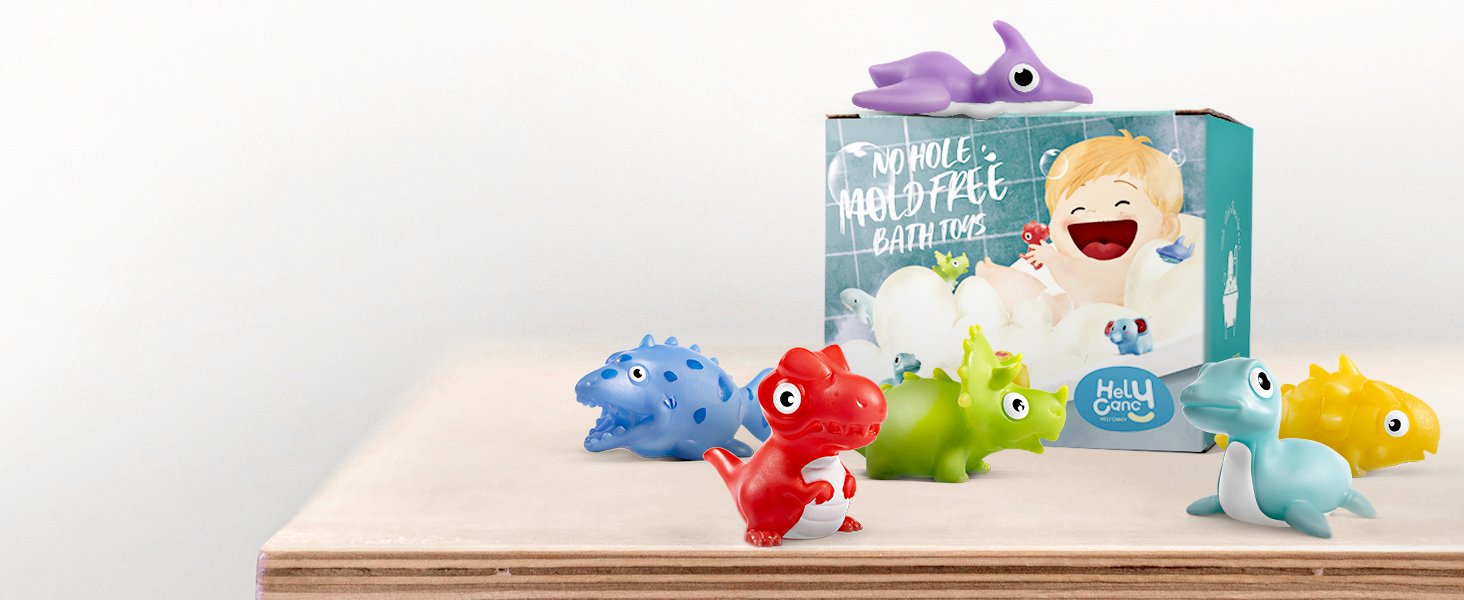 Mold Free Infant Bath Toys for 1 Year Old No Hole Animal