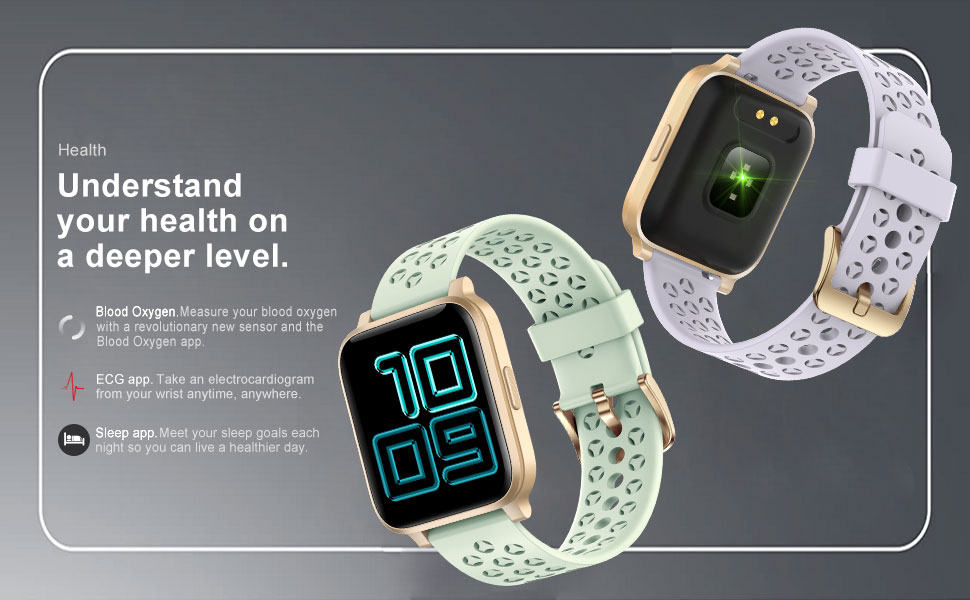 ASWEE Smart Watch for Women Men, Fitness Trackers with Blood Oxygen