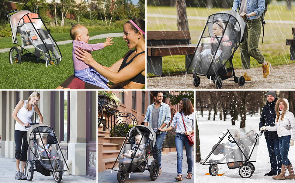 Stroller Rain Cover, Dhapy Universal Stroller Rain Cover, Rain Cover