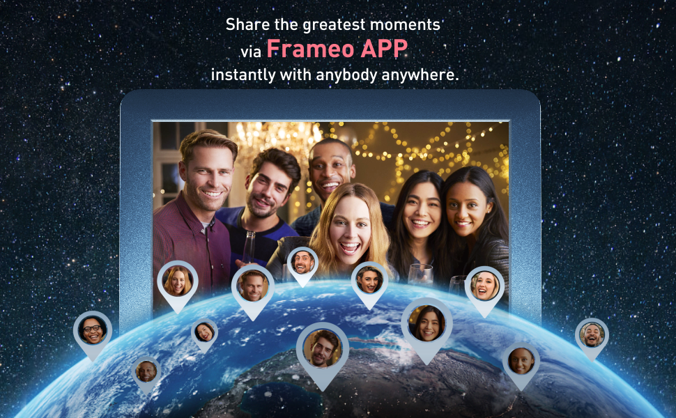 Frameo Digital Picture Frame WiFi,10.1Inch Smart Digital