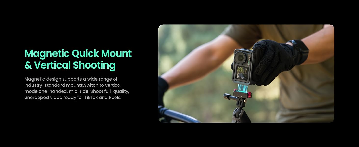 Magnetic Quick Mount & Built-In Storage