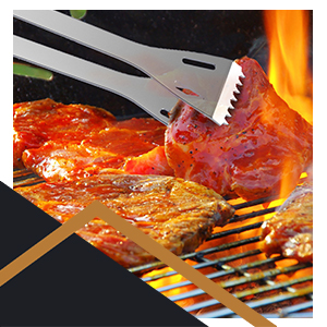  Image of grill kit, bbq tools, grill set for outdoor grill.