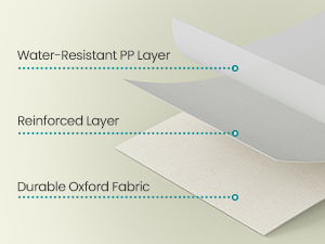 Szennyeskosár 3 rekesszel, 3 x 50 l, 94 x 33 x 78 cm, krémfehér