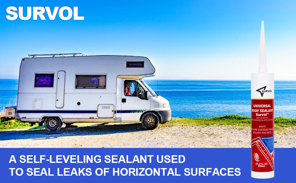 Survol RV Roof Sealant SelfLeveling 4Pack White Automotive