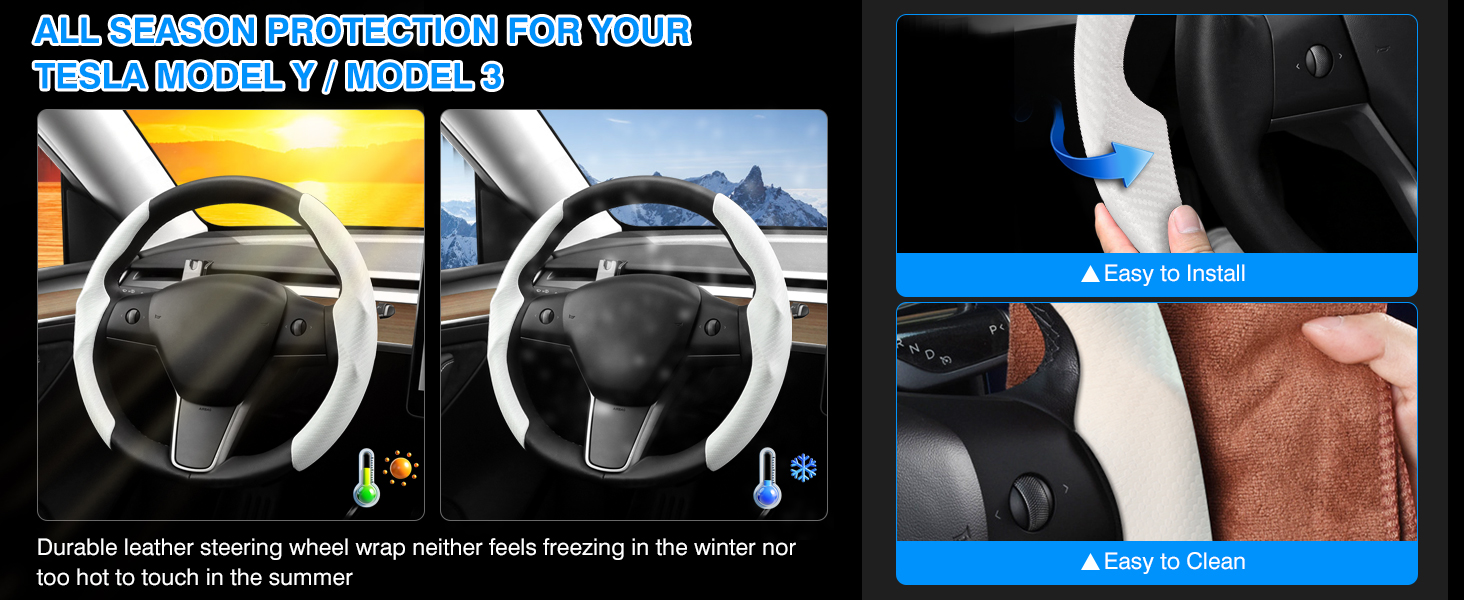 Shademax CustomFit for Tesla Steering Wheel Cover, Tesla