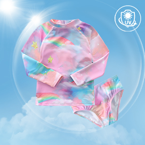 Baby Girls Rash Guard Set