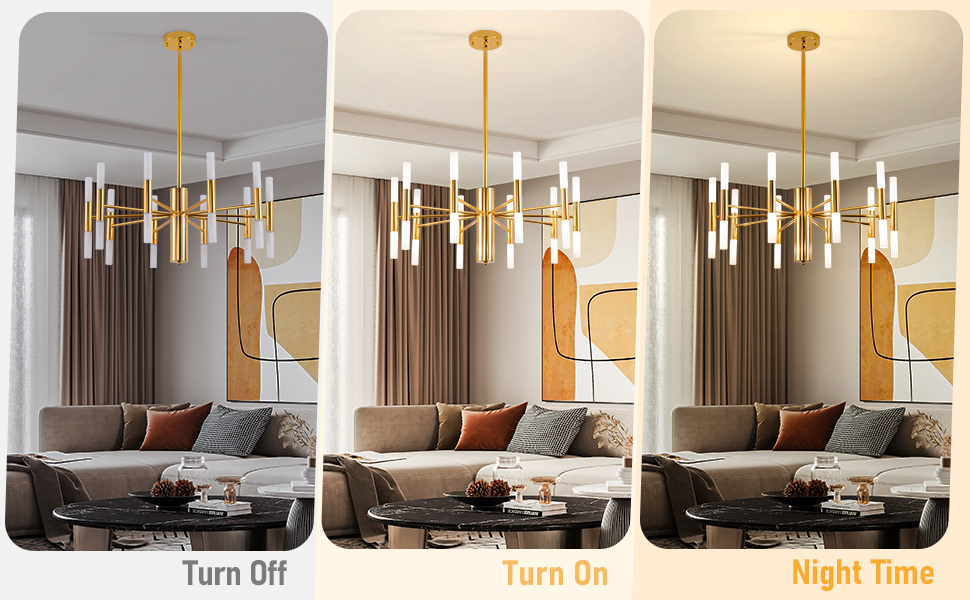 modern sputnik chandelier gold light fixture candle chandelier