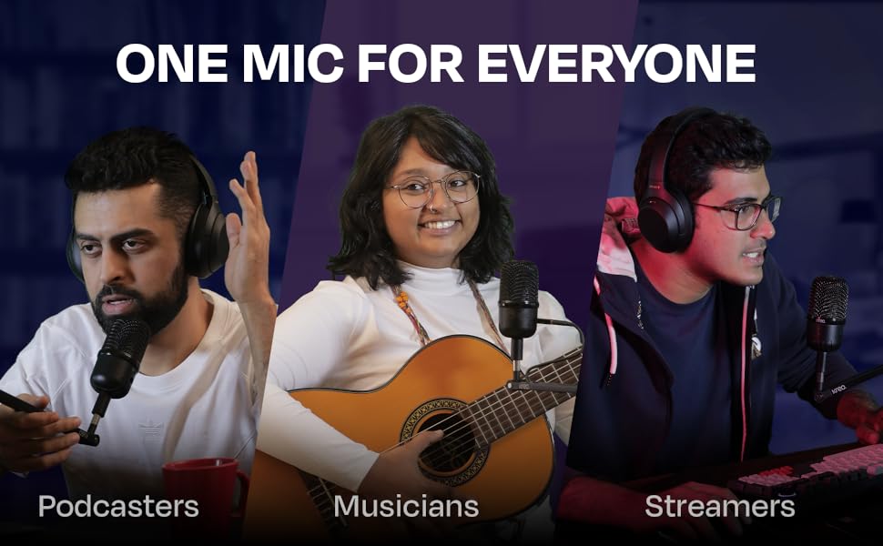 Kreo Rec Condenser Microphone Condenser Mic for Podcast TypeC & USB