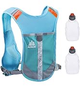 JEELAD Running Hydration Vest Trail Running Backpack BPA-Free Leak-Proof Running Water Bottles fo...