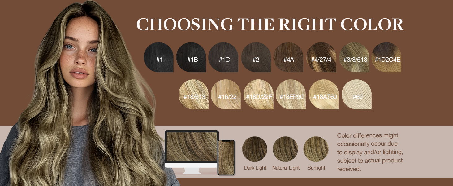 GOO GOO Invisi edge Tape in Hair Extensions Human Hair, 3