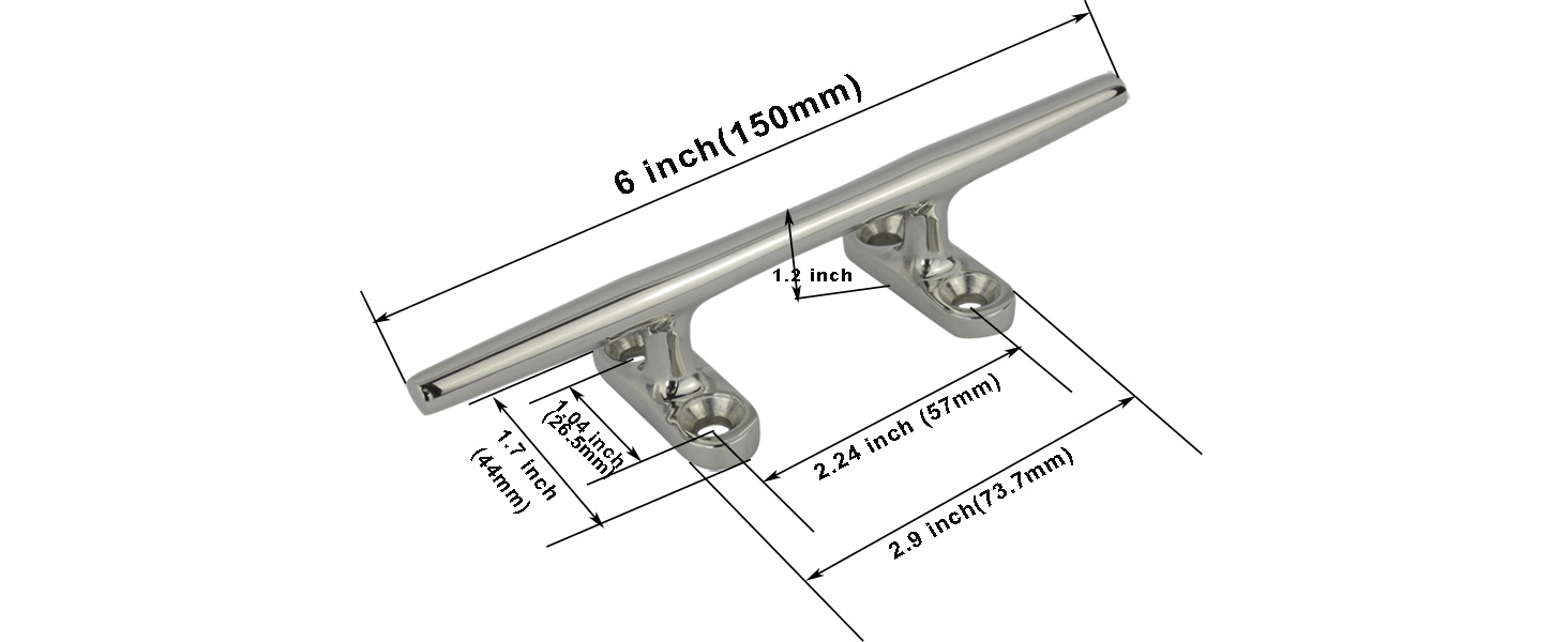 6 inch boat cleat