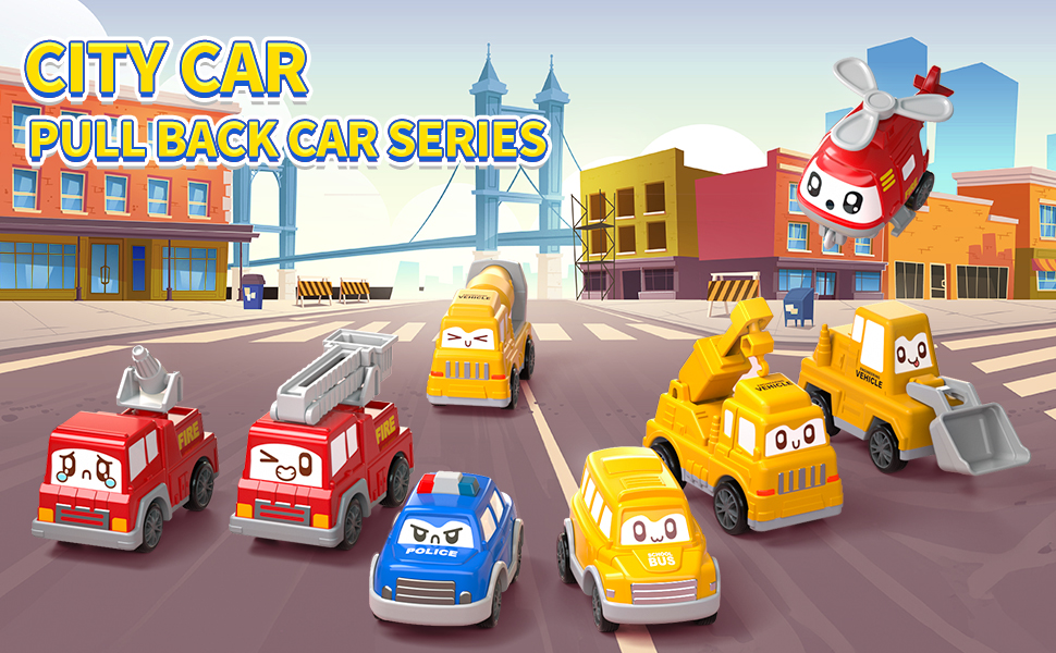 Bennol Baby Toddler Toys, 8 Pieces Baby Truck Car Toy and Playmat Storage Bag,1 2