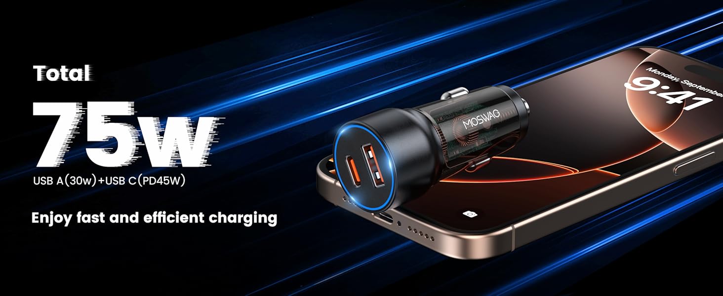 MOSWAG Car Charger Adapter