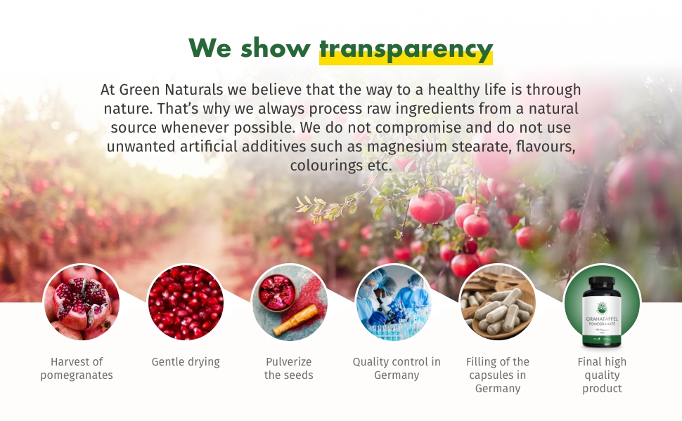 Granatapfel Pomegranate green naturals