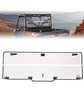 KEMIMOTO Hard Rear Folding Windshield Window Compatible with Polaris Ranger XP 1000 900 Crew, Ran...