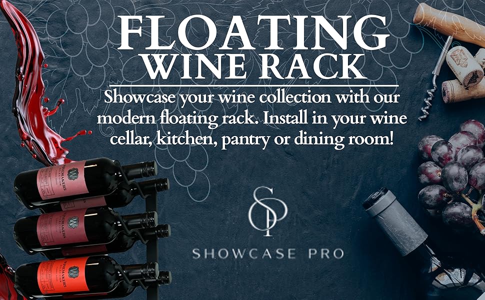 Showcase Pro Vintage Wine Rack Wall Mounted 18 Bottles