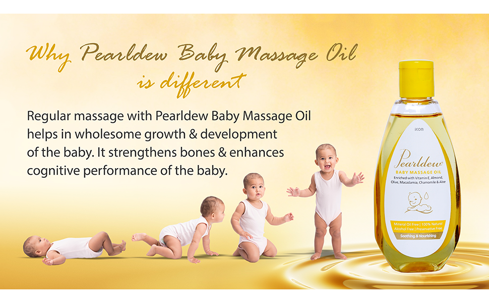Buy Pearldew Baby Massage Oil 100 mlWith Almond Oil, Aloe Vera