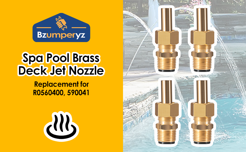 Bzumperyz Swimming Pool Spa Brass Deck Jet Nozzle (Pack of