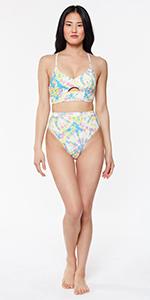 ジェシカ・シンプソン ハワイ 水着 ビキニ 花柄 ネイビー Amazon.com: Jessica Simpson Womens Summer Dreaming Side