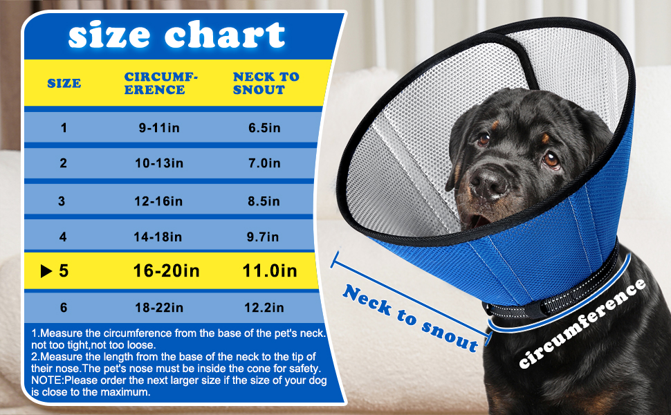 Aomas Soft Dog Cone for Dogs After Surgery, Lightweight