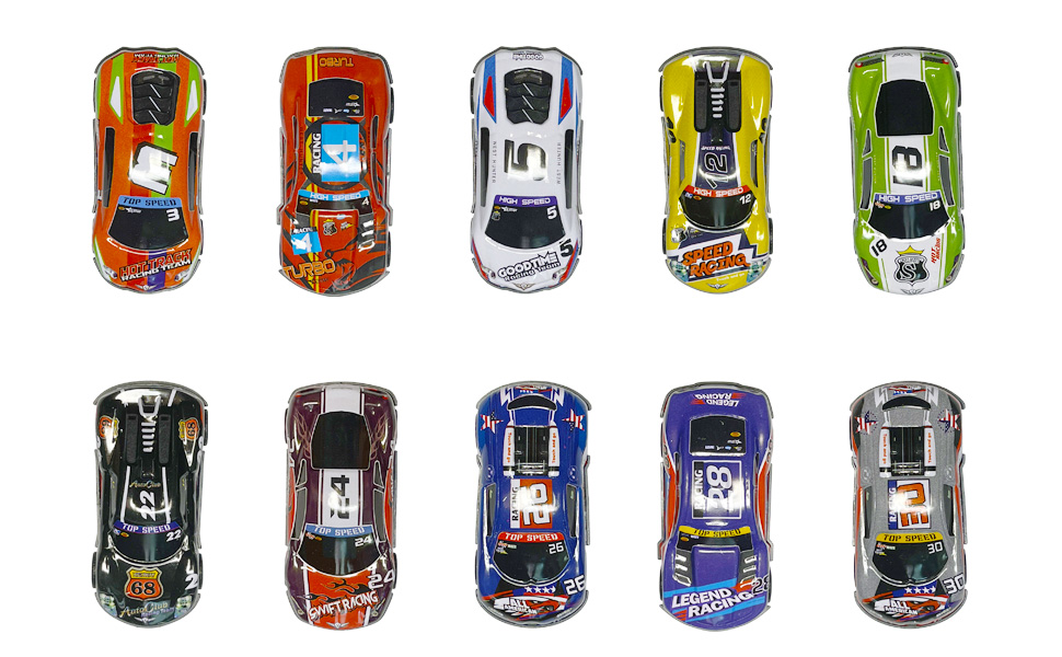 Bokoeiei 10 Pcs Mini Pull Back Cars 3.1 Inch Race Cars Vehicles Toy Set for Boys