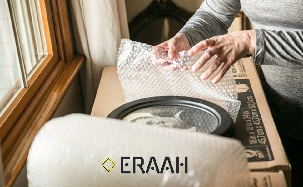 ERAAH 300mm x 17 Meter Roll of Bubble Wrap for Moving House Heavy