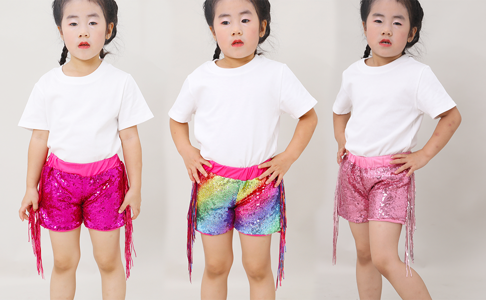 Amazon.com: CHENBAO Girls Shorts Tessel Trendy Sequin