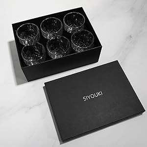 Amazon.com | SIYOUKI Crystal Whiskey Glasses Set 11 oz, Old