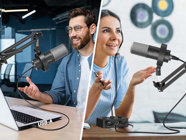 usb xlr recording microphone bundle